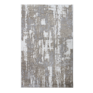 Alfombra de Baño Rectangular Andrés de 70x120cm, Color Crudo, Jacquard de Algodón Reciclado con Patrón Abstracto, Estilo Moderno, Hecho en Turquía - Product Image 2