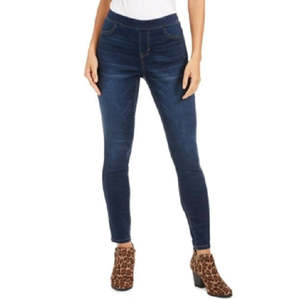 Jeggings Casual Blu da Donna Style & Co, Pantaloni Yoga Invernali Felpati con Spandex, Taglie dalla S alla 3XL, con Logo Stampato in Vita, Ideali per la Palestra - Product Image 1