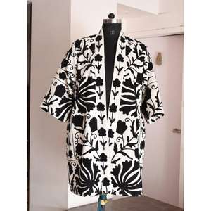 Meilleure qualité classique élégant Boho Vintage tricoté 100% coton respirant écologique Suzani brodé veste courte Logo - Product Image 1