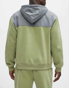 Ensemble de survêtement sportif respirant imprimé à blocs de couleur 2 pièces, ensemble de survêtement décontracté uni, couleur unie, pour adultes, écologique, printemps 100% - Product Image 2