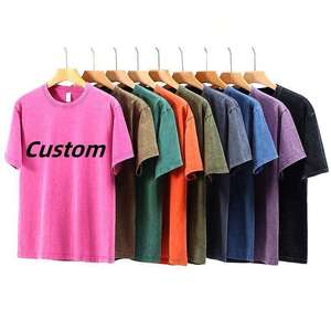 T-shirts pour hommes délavés à l'acide, coupe ample et classique, avec logo personnalisé et motifs graphiques, par un fabricant de vêtements - Product Image 4