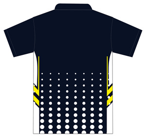 Camiseta de Baloncesto para Hombre, Manga Corta, Diseño de Puntos Azules Oscuros, Tejido de Poliéster Transpirable - Product Image 3