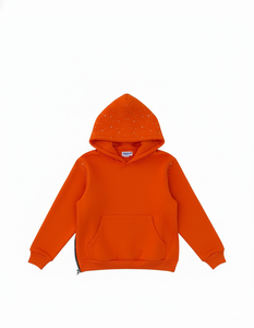 Sweats à capuche personnalisés avec strass, manches longues, fermeture éclair, pour adultes, 100% coton molletonné, poids lourd pour l'hiver, ensemble de survêtement assorti, faible MOQ - Product Image 3