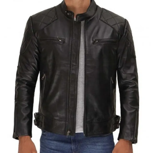 Chaqueta de cuero personalizada de nuevo estilo para hombre/Chaqueta de cuero de moda directa de fábrica para hombre - Product Image 1