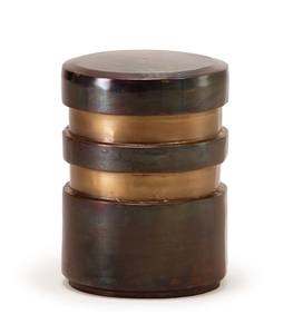 เก้าอี้สตูลโลหะชุบเคลือบ งานแฮนด์เมด อะลูมิเนียมหล่อขึ้นรูปทรงกลม ตกแต่งด้วยลายกระดูก สำหรับห้องนั่งเล่นและห้องนอน - Product Image 4