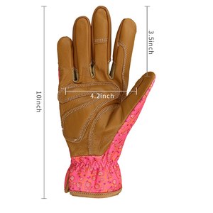 Gants de travail de jardin pour l'extérieur, protection des mains, gants de jardin respirants en cuir - Product Image 5