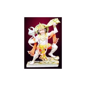 ผู้ผลิตและผู้ส่งออกโดยตรง รูปปั้นพระพิฆเนศและพระแม่ปารวติ ทำจากหินอ่อนแท้ ทาสีสำหรับวัด - Product Image 1