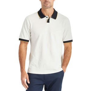 Chemises polo personnalisées OEM, couleur de couture, manches courtes, coton polyester, chemises polo d'équipe, uniforme, chemises polo de haute qualité - Product Image 1