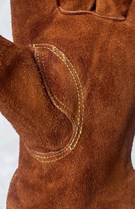 Guantes de Soldadura de Cuero Vacuno, Largos, Ignífugos, Forrados de Lana, Engrosados, Resistentes al Desgaste, para Soldadores - Product Image 5