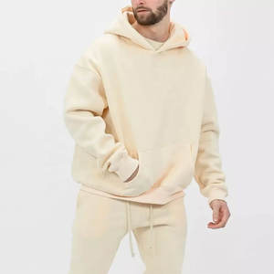 High Quality 100% Cotton Blank Oversize <b>Hoodie</b> Street Wear Fashion Custom Men Pullover Hoodies For Men - Product Image 2