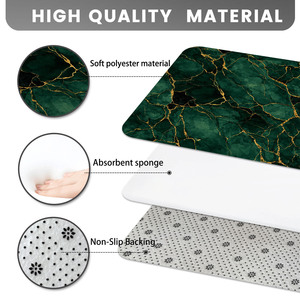 Ensemble de tapis de salle de bain minimalistes imprimés, rideau de douche, couvercle de toilette, tapis de bain, 4 pièces - Product Image 4