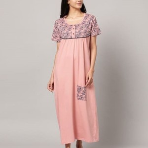 Mujeres ropa de dormir puro crepé patchwork Lencería pijamas diseñador ropa vestido para mujeres camisones - Product Image 5