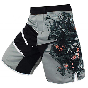 Short de compression MMA à impression par sublimation personnalisée 100% coton multicolore solide chaud motif court mi-décontracté fermeture à cordon - Product Image 4