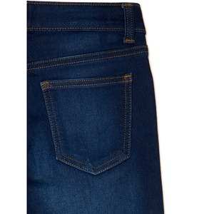 Pantalon en jean pour femmes, taille élastique, extensible, mi-long, personnalisé, prix bas, vente en gros - Product Image 3