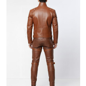 Traje de Motociclismo de Cuero para Hombre con Hebilla, Chaqueta y Pantalones de Protección, Equipo de Seguridad, Duradero y Cómodo - Product Image 6