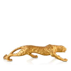 Statue de léopard dorée en métal artisanal de luxe, très vendue, pour la décoration intérieure, usage domestique, décoration intérieure de bureau - Product Image 3