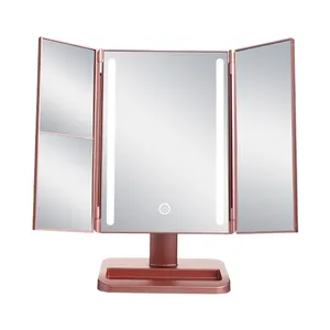 3x5x10x3 раза увеличительное светодиодное косметическое зеркало с подсветкой