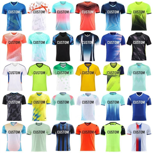 Maillot de football pour adultes, personnalisable avec nom et logo, respirant, col rond, maillot de foot vierge, séchage rapide, maillot de foot pour enfants - Product Image 1
