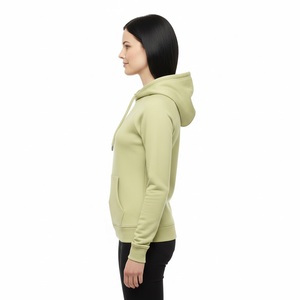 Sudadera con capucha amarilla pálido premium para mujer, estilo urbano, de alta calidad, de algodón y felpa, holgada, sudadera con capucha, conjunto deportivo, sudaderas al por mayor - Product Image 4