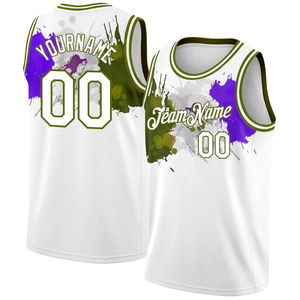 Maillots de basket-ball personnalisés respirants de haute qualité 2025 pour équipes, design imprimé numérique, unisexe, 100 % polyester, sans manches - Product Image 2