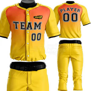 Haute qualité 100% Polyester Baseball uniforme maillot et pantalon ensemble personnalisable séchage rapide et respirant quantité minimale de commande bas - Product Image 6