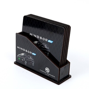 Juego de 4 Posavasos MG Ecológicos con Soporte Personalizado de MDF (con Caja), Laminación de Alto Brillo de MDF, EVA - Product Image 1