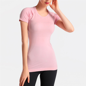 Venta caliente de las mujeres de manga corta Camiseta deportiva de algodón con logotipo personalizado de las mujeres al por mayor Jersey en blanco con patrón sólido - Product Image 4