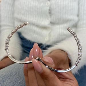 Mejor diseño IGI certificado VVS laboratorio cultivado diamante chapado en oro 925 pulsera de plata esterlina joyería fina de gama alta para su pareja - Product Image 5