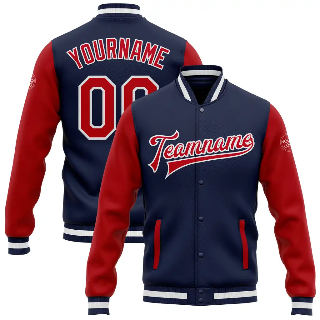 Giacca da Baseball personalizzata per adulti e giovani Letterman giacca college in pile colorato 2023 di sampler pro.
