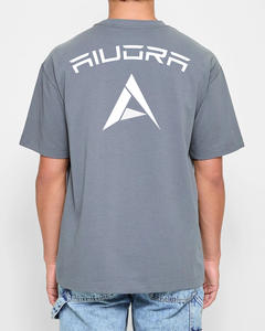 Nouveau t-shirt à col rond surdimensionné à demi-manches pour hommes 100% coton tissu respirant avec logo personnalisé et broderie - Product Image 2