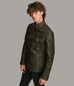 Chaqueta de cuero para hombre, ropa de abrigo elegante personalizada, ropa de calle, proveedor al por mayor, chaquetas a granel, ropa informal de fábrica - Product Image 3