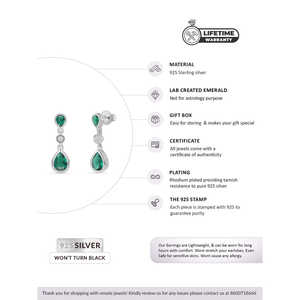 Pendientes colgantes llamativos con aspecto esmeralda a la moda, accesorio elegante - Product Image 4
