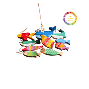 Souvenir de poisson en bois personnalisé Décoration de boutique de cadeaux faite à la main écologique du Vietnam - Product Image 4