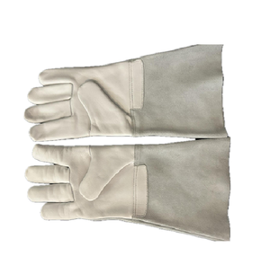 Calidad Argon MIG TIG Split cuero de vaca guantes de soldadura seguridad Industrial protección reforzada Palma resistente al calor - Product Image 4