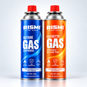 Cartucho de Gas Butano Metálico Universal Ajustable y Portátil RISMI de 220g para Parrilla al Aire Libre y Cocina, Compatible con Carbón de Bambú - Product Image 6