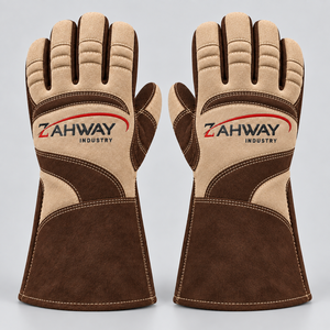 Gants de travail en cuir, longueur poignet, durables, style décontracté pour l'extérieur, impression par transfert thermique, gants de soudage de haute qualité pour unisexe - Product Image 4