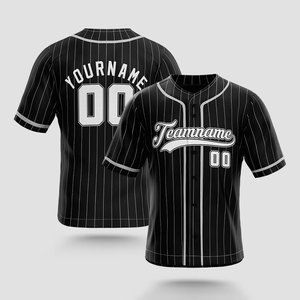 Maillot de baseball respirant à coupe flexible Conception légère à séchage rapide Noms d'équipe personnalisés Logos Vêtements de sport personnalisés - Product Image 4