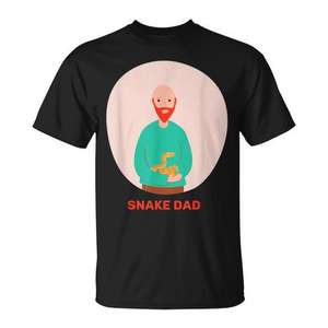 Camiseta de colección promocional con escamas de reptilios y lagartos de la colección Snake Dad - Product Image 1