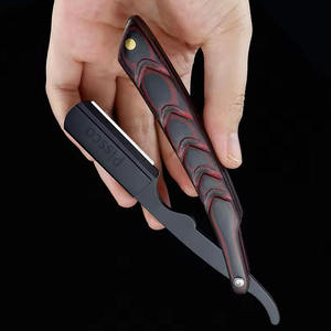 Rasoirs de sécurité manuels en acier inoxydable pour hommes, rasoirs de barbier pliants à lame droite pour l'épilation et le rasage - Product Image 3