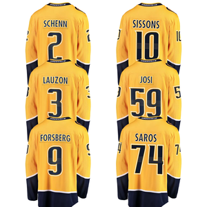Camisetas Bordadas con Logos del Equipo de Hockey sobre Hielo de Nashville 2024 # 59 Josi # 91 Stamkos # 81 # Uniforme Cosido Forsberg 9, 100% Poliéster - Product Image 1