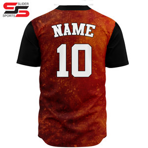 Camiseta de béisbol en blanco de poliéster 100% personalizada para hombres, camiseta de malla al por mayor, Camiseta deportiva de entrenamiento por sublimación de secado rápido para hombres - Product Image 2