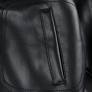 แจ็กเก็ตหนังของเด็กพรีเมี่ยมแบบตั้งได้เสื้อแจ็กเก็ตหนังให้ความอบอุ่นสำหรับเด็กชายเด็กหญิงเสื้อแจ็กเก็ตมีสไตล์ออกแบบได้ตามต้องการ - Product Image 3