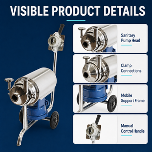 Bomba de Transferencia Sanitaria Compacta QY Standard Motor de 0.55kW para Venta al por Mayor de Lácteos y Jugos - Product Image 6