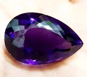 La mejor calidad, 1 pieza, amatista hecha a mano, pera, corte facetado, piedra preciosa suelta, Cuenta de plata en Zirconia Natural, tamaño libre - Product Image 3