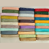 Dentelle brodée de sequins multicolores Conifer |   Bordure de sari florale arc-en-ciel de 9 mètres |   Sacs festonnés écologiques et durables en gros