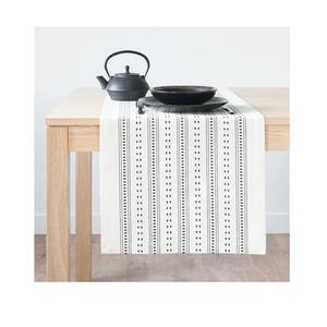 Chemin de table en coton imprimé noir pour fête de mariage, décoration personnalisée pour maison et restaurant, coton de luxe classique tissé moderne - Product Image 2