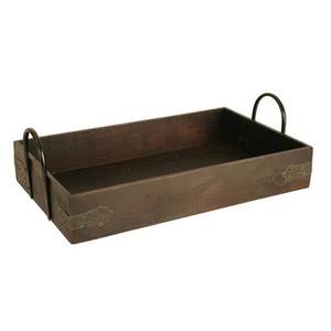 Modern Design Mango Wood Serving Tray with Metal Handle Hot Selling Kitchenware for Wedding Tableware Food Serving Tray - Product Image 2