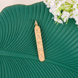 Pendentif vintage pour femme Karma en argent sterling 925 avec placage rhodium noir et diamants pavés pour mariage ou fiançailles 67x10MM - Product Image 2