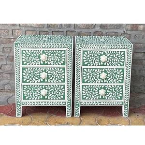 Mesa con Cajones con Incrustaciones de Hueso Hechas a Mano, Múltiples Diseños para Cada Estilo, Cajones con Incrustaciones de Hueso para Decoración del Hogar - Product Image 3