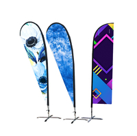 Drapeau en polyester personnalisé de qualité professionnelle, sublimation par transfert thermique, bannière promotionnelle double face, plume de publicité pour festivals en extérieur